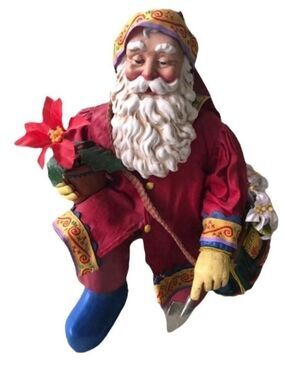 Clothique Possible Dreams Yuletide Gardener Santa 1997 Judith Ann Griffith 15059